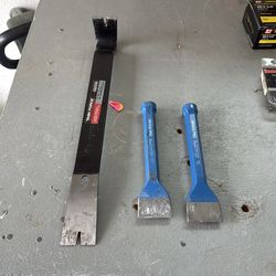 Crowbar and chisels