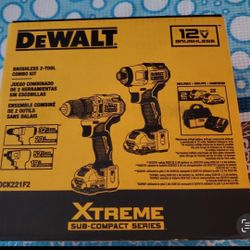 Dewalt New Kit Drill And Impact 12v XTREME brushless 