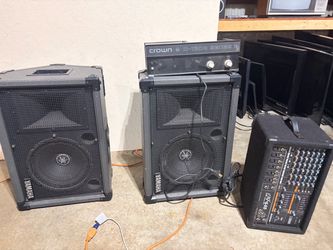 Band equipment , speakers amplifier , and mixer