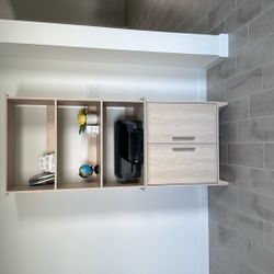 Storage shelving unit and filing cabinet