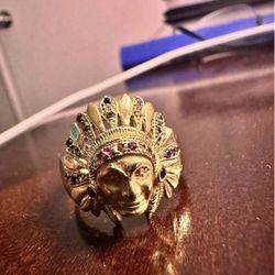 Anillo Oro 18k Indio Size 9 / 10 Gr 