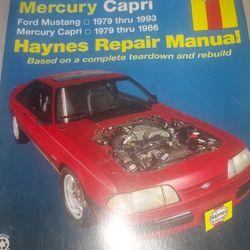 Mustang 79-93 and Capri 70-86 Repair Manual By Haynes