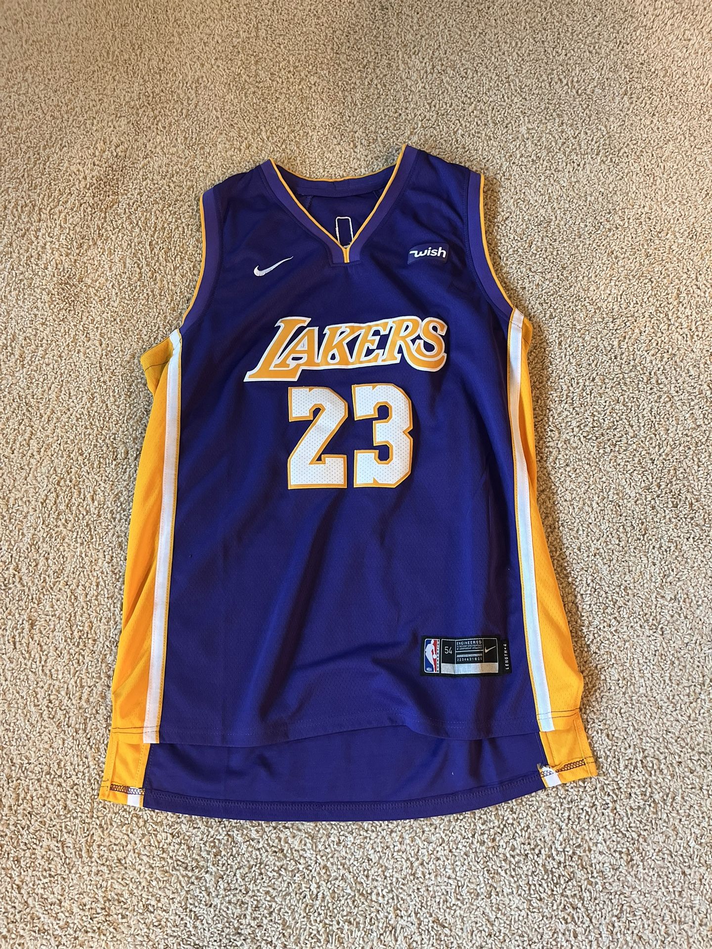 Laker leBron James #23 Nike Wish NBA Swing man jersey Size 54 Purple