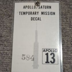 Apollo 13 Saturn Temporary Mission Decal Badge