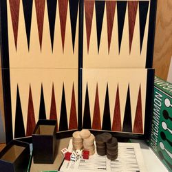 1975 REISS Backgammon Game Style #751 COMPLETE Wooden Discs!!!!