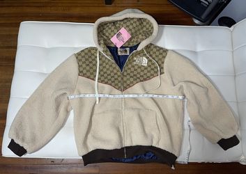 Northface Gucci Fleece Zip Up Hooded Jacket Best Offer