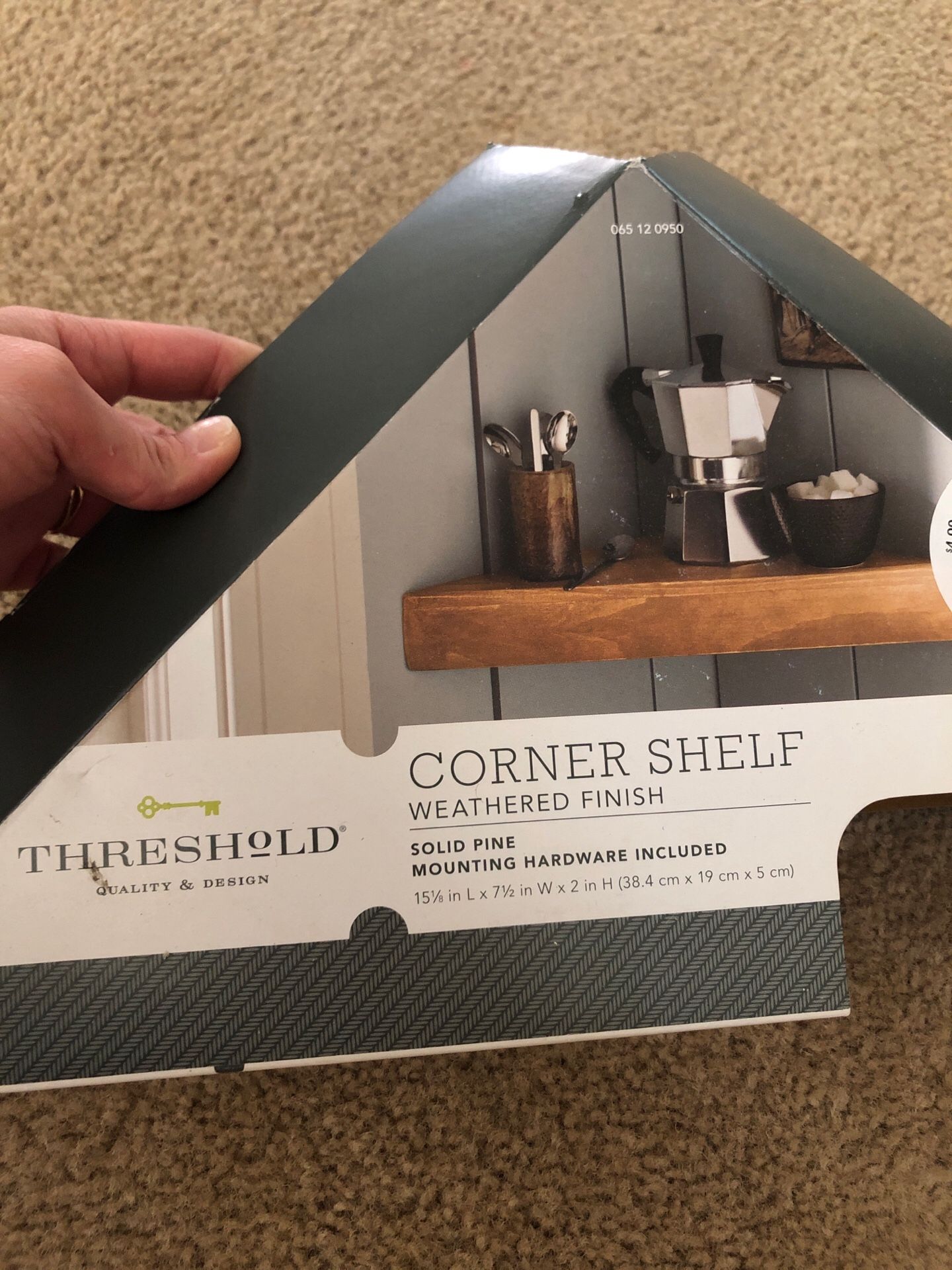 Two brand new target modern mid century threshold corner shelves