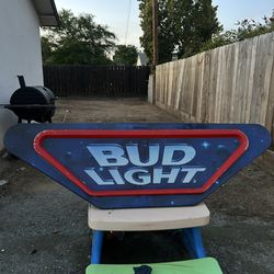 Vintage 1980s Budweiser Bud Light Star Wars Lighted LED Beer Sign