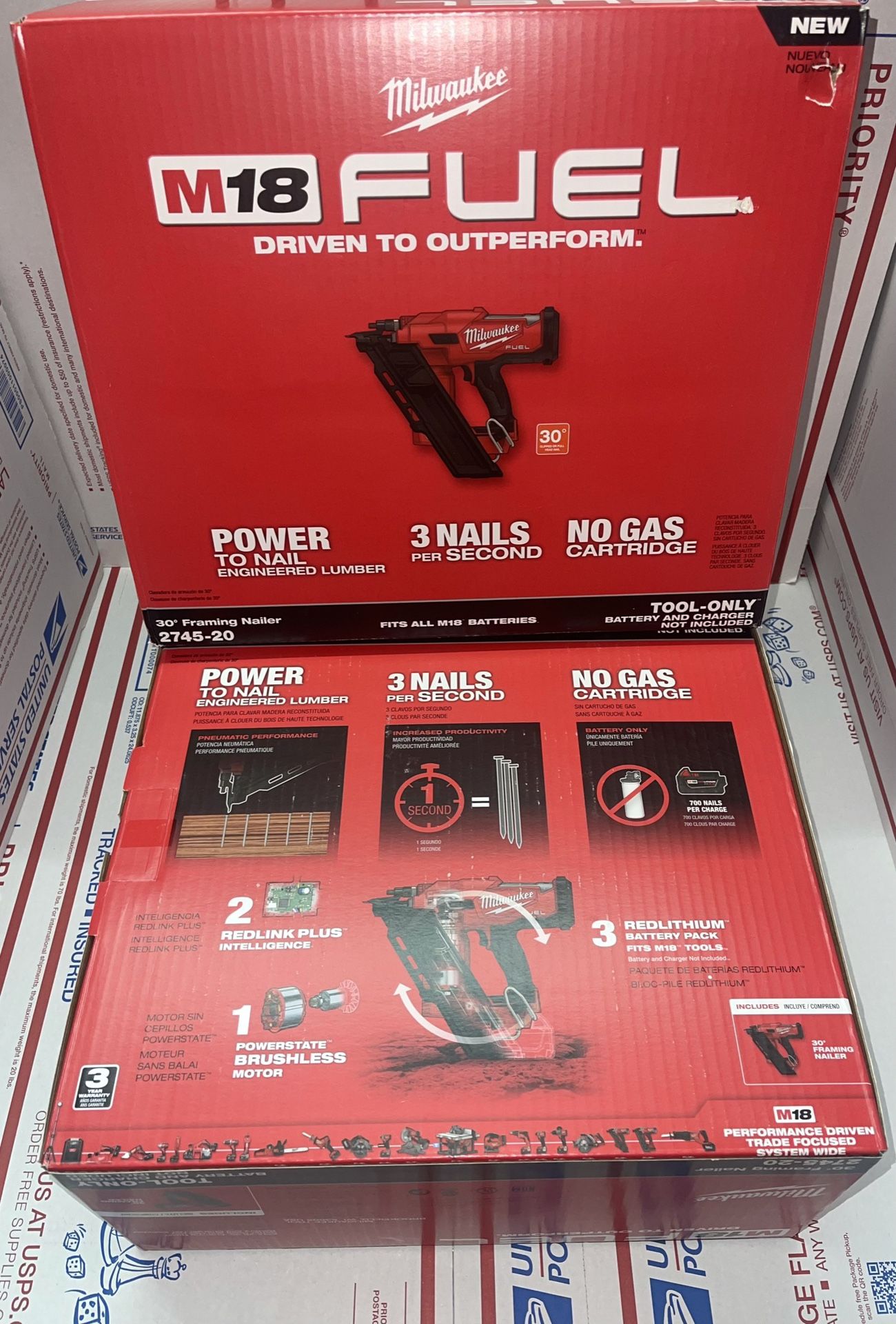 Milwaukee M18 Fuel 30 Degree Framing Nailer. Tool Only. Model #2745-20