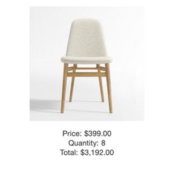 8 Crate & Barrel Silvi Dining Chairs 