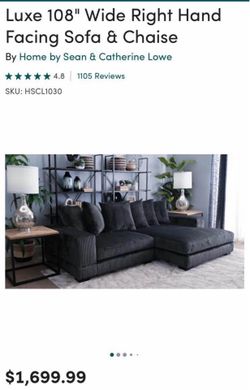 Couch with chaise
