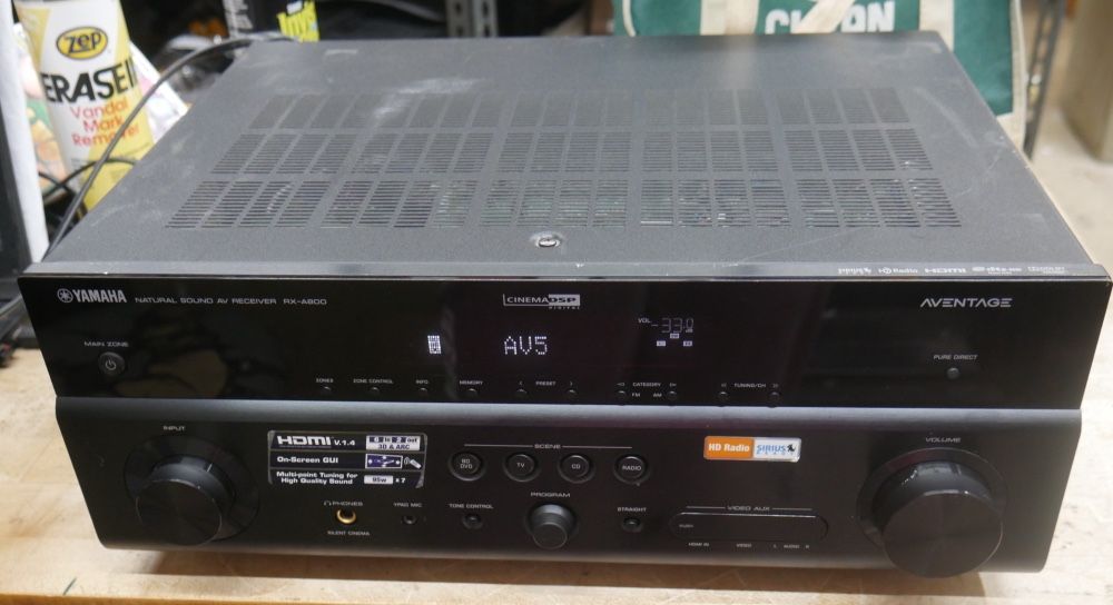 Yamaha RX-A800 Natural Sound AV Receiver Tested for Power & Functionality. USED. TESTED. IN A GOOD WORKING ORDER. NO REMOTE.