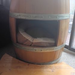 Custom Barrel Pet Bed