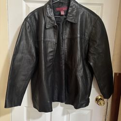Merona leather jacket size medium
