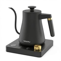 1.0L Gooseneck Electric Kettle With ±1? Temperature(104-212F) Control, Expert Brew Pour-Over Coffee & Tea,4 Temp Preset,12H Keep Warm,304 Stainless St