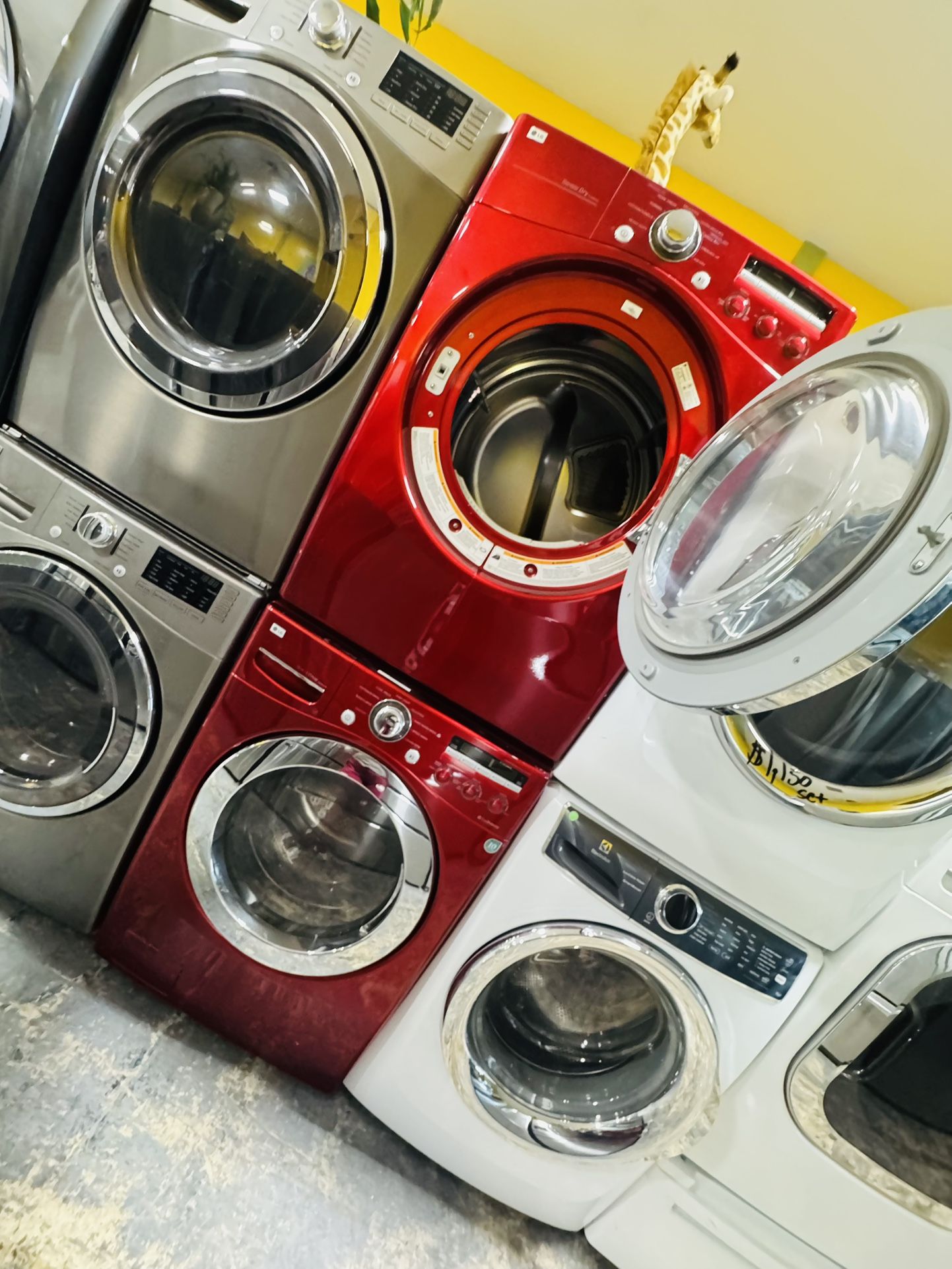 Red Washer And Dryer Gas Take It Today Pay It Later