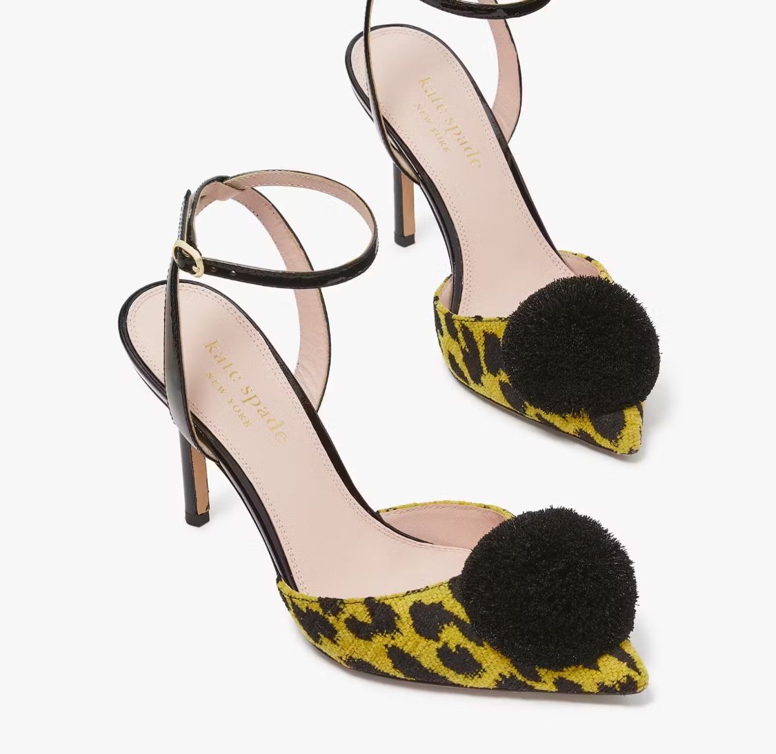 Kate Spade 7 Black Yellow Leopard