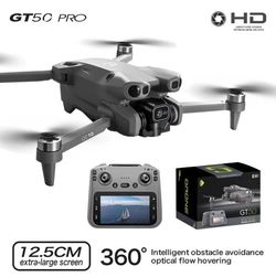 GT50 Brushless Drone 8K Dual Camera 4.3" Screen Obstacle Avoidance RC Quadcopter