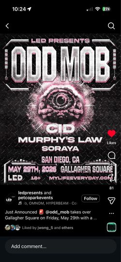 Odd Mob San Diego GA ticket $65
