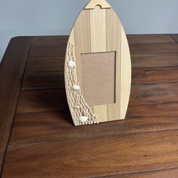 Wooden Surfboard Picture Frame