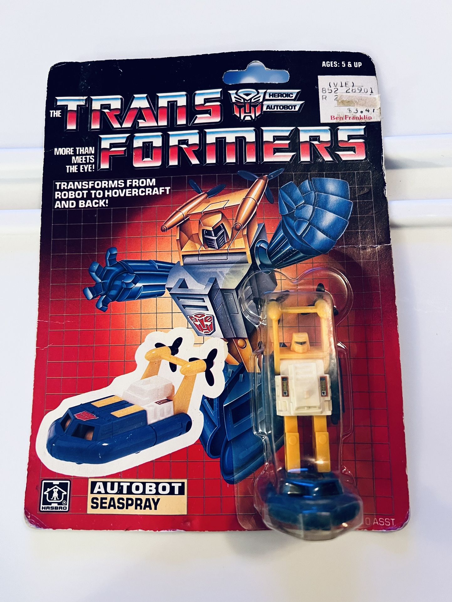 Seaspray G1 Transformers 1985 Hasbro Vintage NEW MOC SEALED