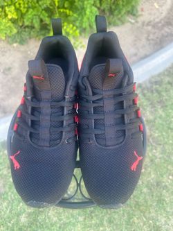 Puma Axelion Black Red Athletic Running Shoe