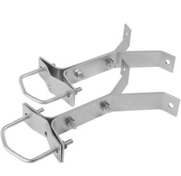 Skywalker 6” Heavy-Duty Wall Mount Pair for TV Antenna Mast with (2) Brackets with Lag Bolts