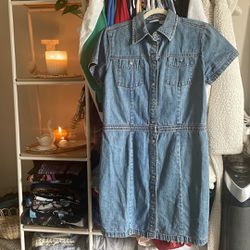 Vintage Carolina Blues Snap Button Jean Dress