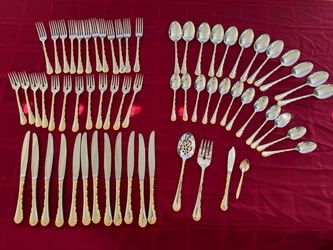 Golden Belle Rose Silverware by Oneida