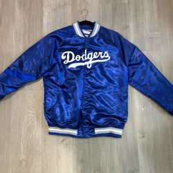 Mitchell & Ness Satin Dodgers Bomber Jacket (Large)