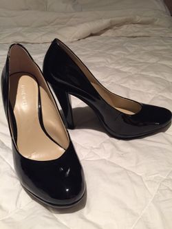 Patent black shoes by Nine West