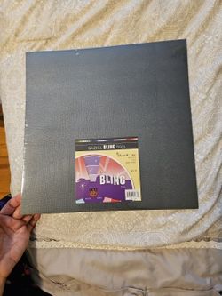 NIP Scrapbook Cardstock Paper Bazzil Bling Trio Black Tie/Glass Slipper/Tiara 12" x 12" 