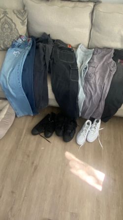 Men pants and shoes