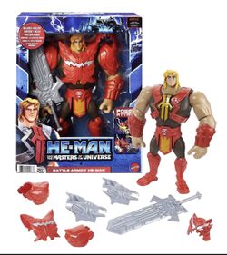 Masters Of The Universe Battle Armor He-Man Action Figure Power Sword & Armor