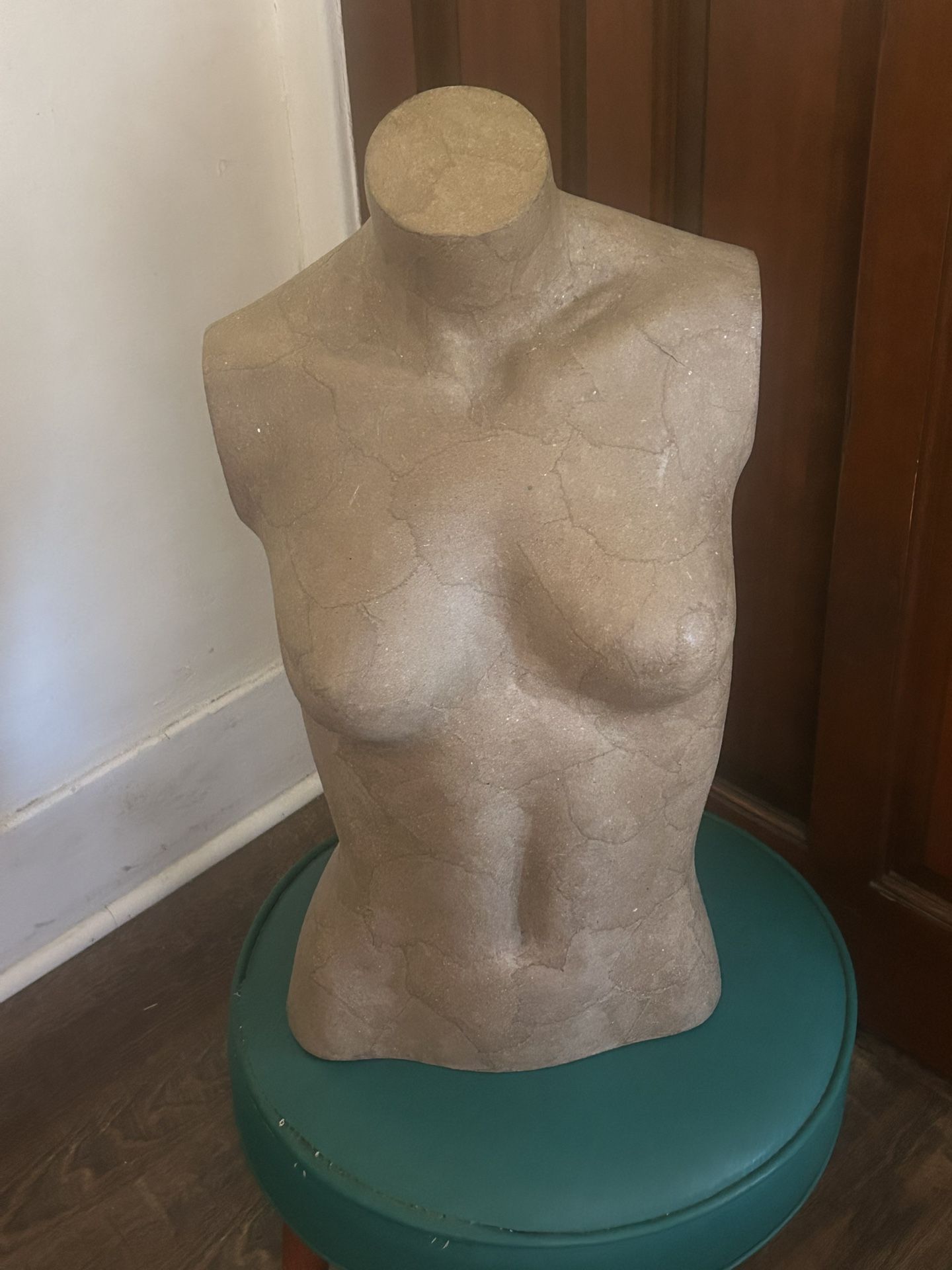 Ooo la la; Vintage Papier-mâché Female Torso: