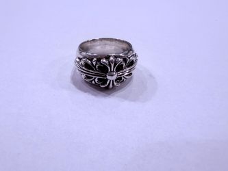 Chrome Hearts Silver Floral Ring