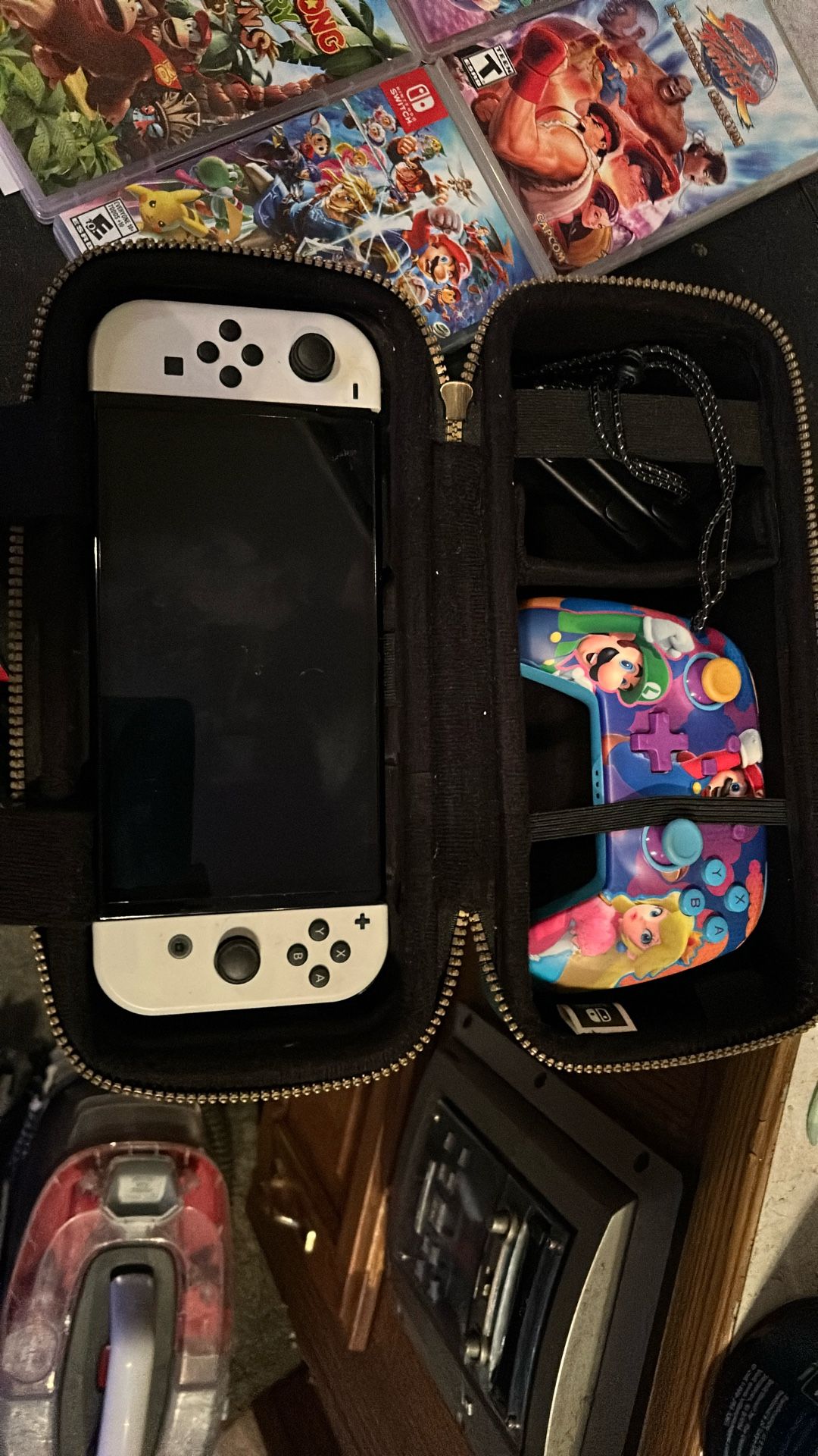Nintendo switch And Four Nintendo Games