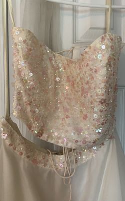 2 Piece Light Pink Gown