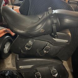 Matching Set OEM Harley Davidson Road King ,  Bags Classic Seat , Sissy Bar 