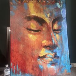 Large Buddha Canvas Wall Decor