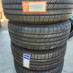 (4) MICHELIN DEFENDER 225/60/17 GOOD USED TIRES