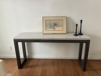 Marble Top Long Table . 60” x 16” x  30”. Pick up in Santa Monica