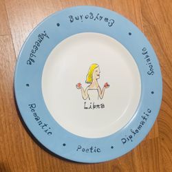 Discontinued Pottery Barn, What’s Your Sign? Zodiac Plate . Libra