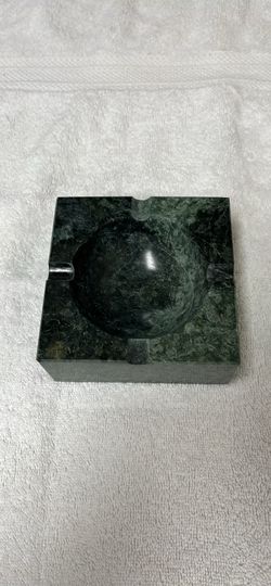 Vintage Green Marble Ashtray