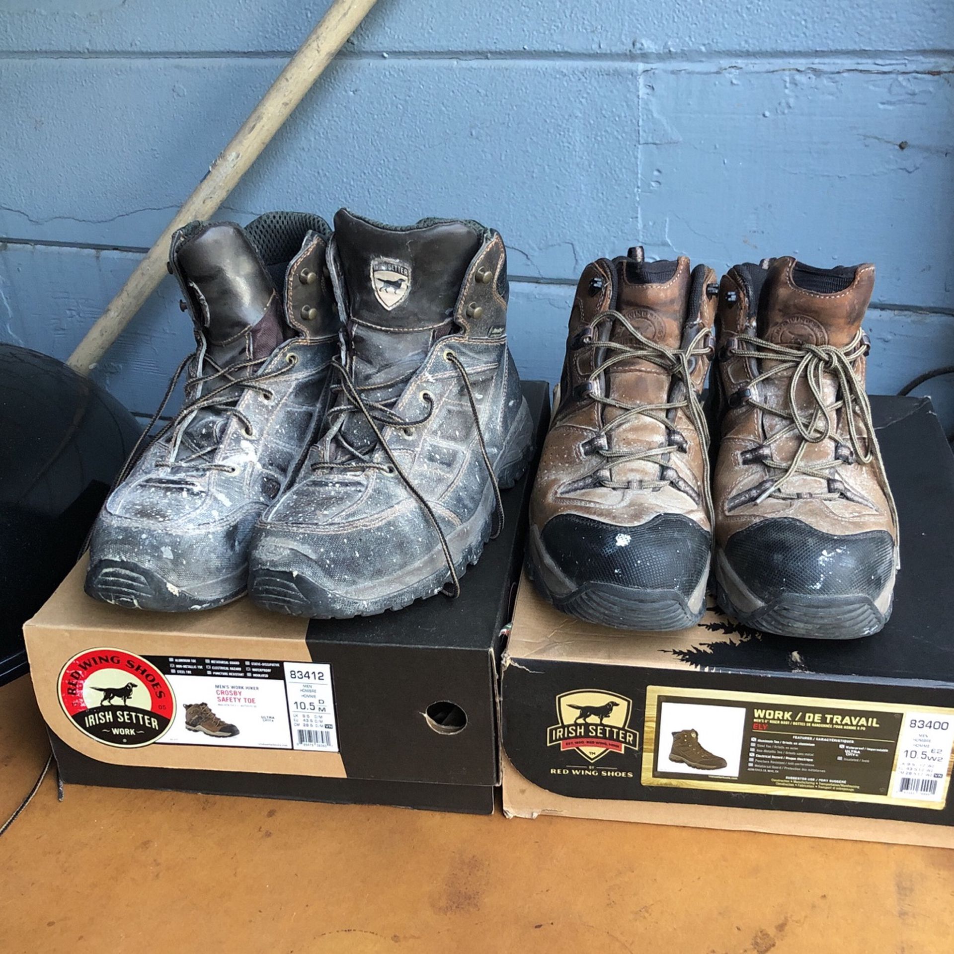 Used Red Wings Boots Work 10.5