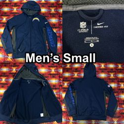 Los Angeles Chargers Nike Therma-FIT Blue Full Zip Jacket Men's Size Small