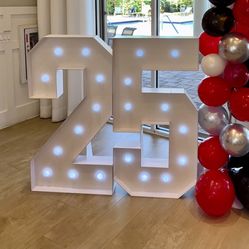 Large #25 Number For Birthday Celebration Decoration