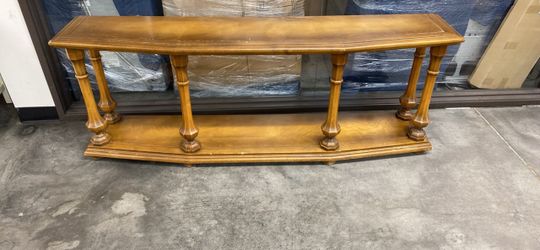 Wood Console Table with Lower Shelf