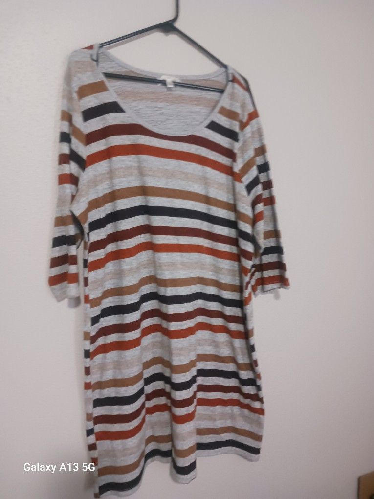 Dress Multi Color Strips