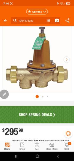 Watts
1 in. Double Union Lead-Free Brass Water Pressure Reducing Valve